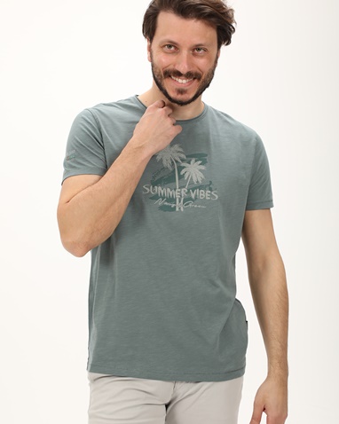 NAVY & GREEN-Ανδρική μπλούζα NAVY & GREEN πράσινη