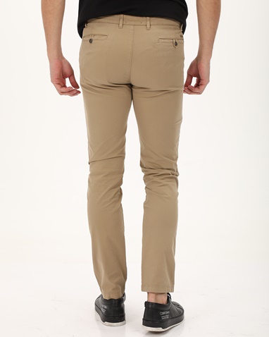 NAVY & GREEN-Ανδρικό chino παντελόνι NAVY & GREEN MODERN FIT μπεζ