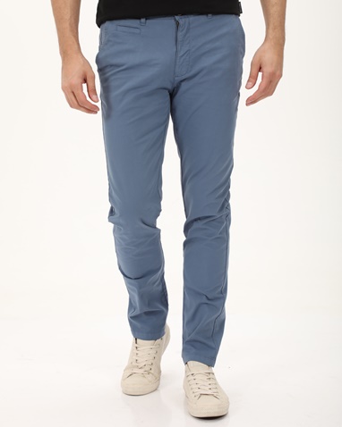 NAVY & GREEN-Ανδρικό chino παντελόνι NAVY & GREEN MODERN FIT μπλε