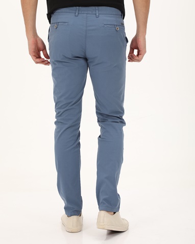 NAVY & GREEN-Ανδρικό chino παντελόνι NAVY & GREEN MODERN FIT μπλε