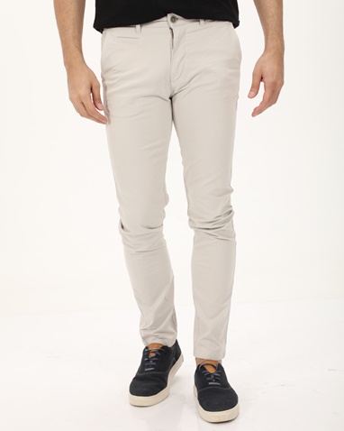 NAVY & GREEN-Ανδρικό chino παντελόνι NAVY & GREEN MODERN FIT γκρι