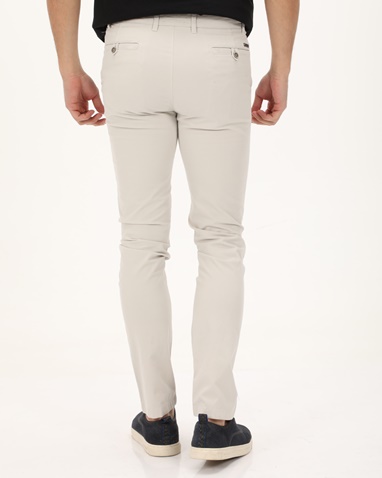 NAVY & GREEN-Ανδρικό chino παντελόνι NAVY & GREEN MODERN FIT γκρι