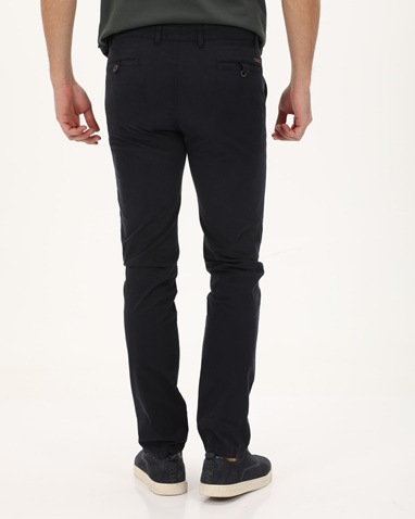 NAVY & GREEN-Ανδρικό chino παντελόνι NAVY & GREEN MODERN FIT μπλε