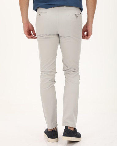 NAVY & GREEN-Ανδρικό chino παντελόνι NAVY & GREEN MODERN FIT γκρι
