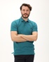 NAVY & GREEN-Ανδρική polo μπλούζα NAVY & GREEN μπλε