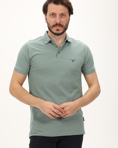 NAVY & GREEN-Ανδρική polo μπλούζα NAVY & GREEN πράσινη