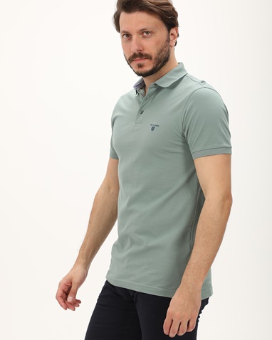 NAVY & GREEN-Ανδρική polo μπλούζα NAVY & GREEN πράσινη