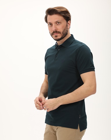 NAVY & GREEN-Ανδρική polo μπλούζα NAVY & GREEN πράσινη
