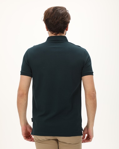 NAVY & GREEN-Ανδρική polo μπλούζα NAVY & GREEN πράσινη