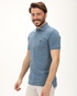 NAVY & GREEN-Ανδρική polo μπλούζα NAVY & GREEN γαλάζια