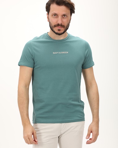 NAVY & GREEN-Ανδρική μπλούζα NAVY & GREEN πράσινη