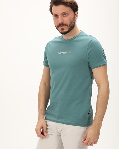 NAVY & GREEN-Ανδρική μπλούζα NAVY & GREEN πράσινη