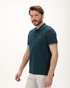 NAVY & GREEN-Ανδρική polo μπλούζα NAVY & GREEN πετρόλ