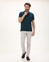 NAVY & GREEN-Ανδρική polo μπλούζα NAVY & GREEN πετρόλ