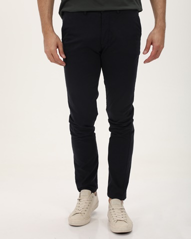 NAVY & GREEN-Ανδρικό chino παντελόνι NAVY & GREEN MODERN FIT μπλε