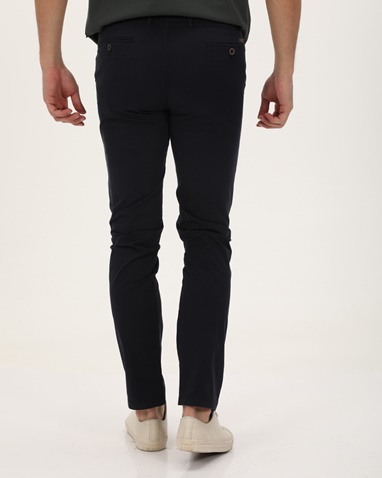 NAVY & GREEN-Ανδρικό chino παντελόνι NAVY & GREEN MODERN FIT μπλε