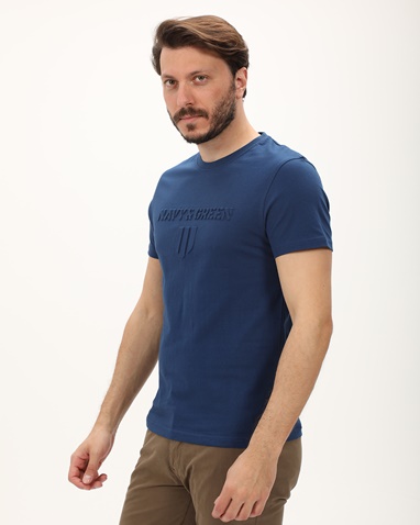 NAVY & GREEN-Ανδρική μπλούζα NAVY & GREEN μπλε