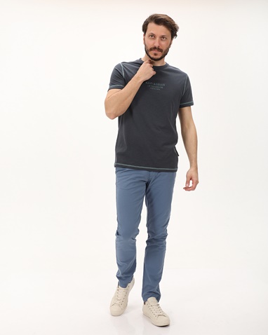 NAVY & GREEN-Ανδρική μπλούζα NAVY & GREEN γκρι