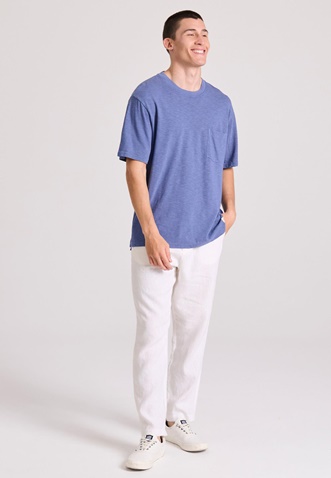 FUNKY BUDDHA-Ανδρικό t-shirt FUNKY BUDDHA FBM009-009-04 μπλε