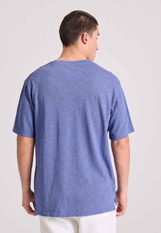 FUNKY BUDDHA-Ανδρικό t-shirt FUNKY BUDDHA FBM009-009-04 μπλε