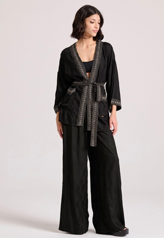 FUNKY BUDDHA-Γυναικείο κιμονό FUNKY BUDDHA FBL009-104-01 μαύρο 
