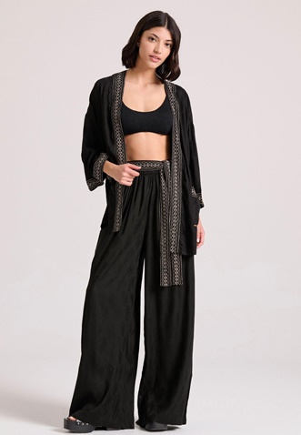 FUNKY BUDDHA-Γυναικεία παντελόνα FUNKY BUDDHA FBL009-110-02 μαύρη