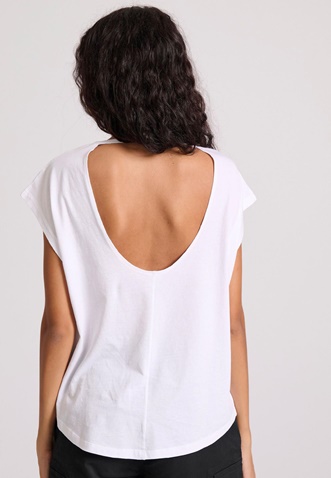 FUNKY BUDDHA-Γυναικείο t-shirt FUNKY BUDDHA FBL009-160-04 λευκό