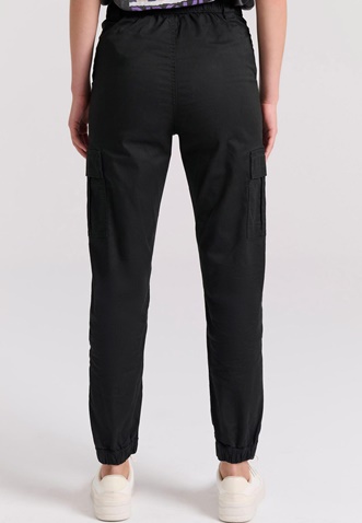 FUNKY BUDDHA-Γυναικείο cargo παντελόνι FUNKY BUDDHA FBL009-101-02 μαύρο