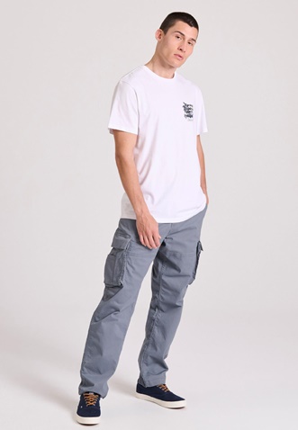 FUNKY BUDDHA-Ανδρικό cargo παντελόνι FUNKY BUDDHA FBM009-037-02 μπλε