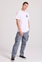 FUNKY BUDDHA-Ανδρικό cargo παντελόνι FUNKY BUDDHA FBM009-037-02 μπλε