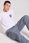 FUNKY BUDDHA-Ανδρικό cargo παντελόνι FUNKY BUDDHA FBM009-037-02 μπλε