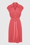 FUNKY BUDDHA-Γυναικείο midi σεμιζιέ φόρεμα FUNKY BUDDHA FBL009-147-13 κόκκινη