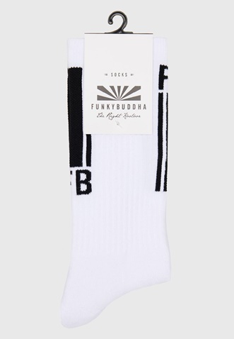 FUNKY BUDDHA-Ανδρικές κάλτσες FUNKY BUDDHA FBM009-392-10 λευκές