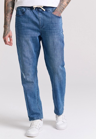 FUNKY BUDDHA-Ανδρικό jean παντελόνι FUNKY BUDDHA FBM009-077-02 μπλε 