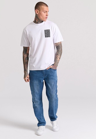 FUNKY BUDDHA-Ανδρικό jean παντελόνι FUNKY BUDDHA FBM009-077-02 μπλε 