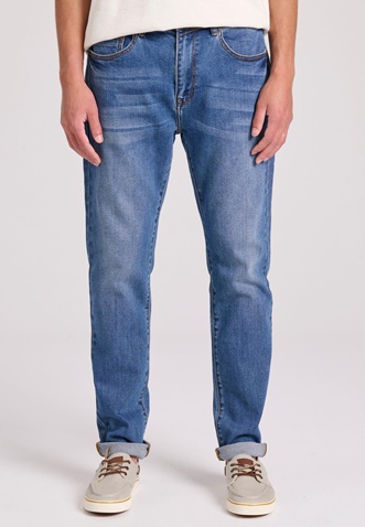 FUNKY BUDDHA-Ανδρικό jean παντελόνι FUNKY BUDDHA FBM009-070-02 μπλε