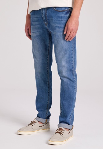 FUNKY BUDDHA-Ανδρικό jean παντελόνι FUNKY BUDDHA FBM009-070-02 μπλε