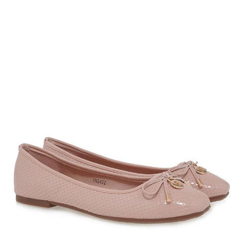JK LONDON-Γυναικείες μπαλαρίνες JK LONDON U184W4021 nude