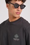 FUNKY BUDDHA-Ανδρικό t-shirt FUNKY BUDDHA FBM009-069-04 ανθρακί