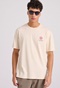 FUNKY BUDDHA-Ανδρικό t-shirt FUNKY BUDDHA FBM009-069-04 μπεζ
