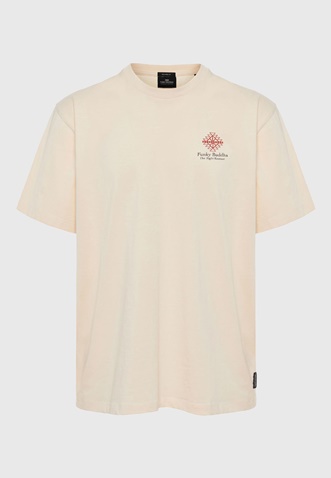 FUNKY BUDDHA-Ανδρικό t-shirt FUNKY BUDDHA FBM009-069-04 μπεζ