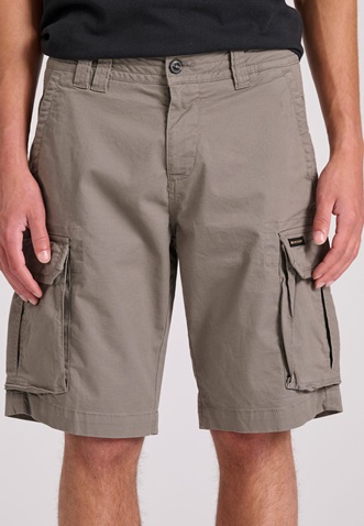 FUNKY BUDDHA-Ανδρική cargo βερμούδα FUNKY BUDDHA FBM009-033-03 γκρι