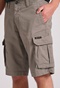 FUNKY BUDDHA-Ανδρική cargo βερμούδα FUNKY BUDDHA FBM009-033-03 γκρι