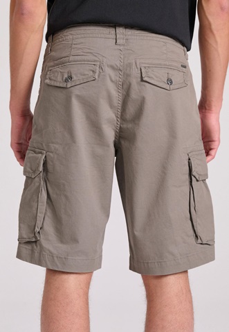FUNKY BUDDHA-Ανδρική cargo βερμούδα FUNKY BUDDHA FBM009-033-03 γκρι