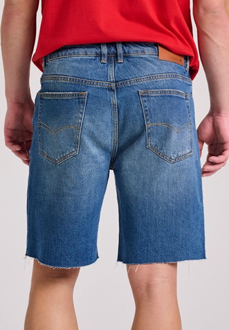 FUNKY BUDDHA-Ανδρική jean βερμούδα FUNKY BUDDHA FBM009-085-03 μπλε