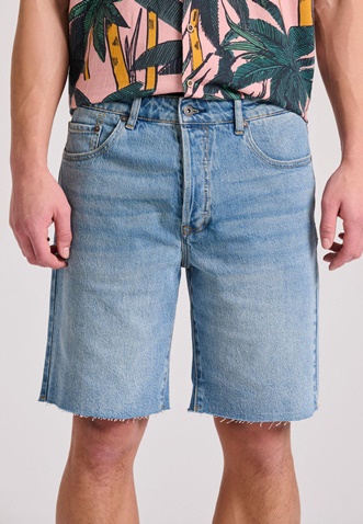 FUNKY BUDDHA-Ανδρική jean βερμούδα FUNKY BUDDHA  FBM009-085-03 μπλε