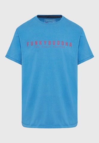 FUNKY BUDDHA-Aνδρικό T-shirt FUNKY BUDDHA FBM009-010-04 μπλε
