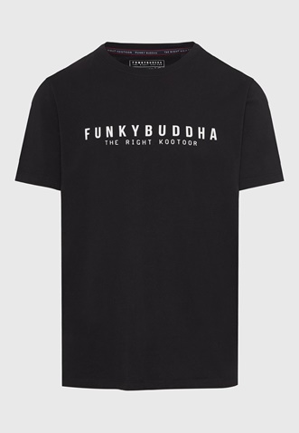 FUNKY BUDDHA-Aνδρικό T-shirt FUNKY BUDDHA FBM009-010-04 μαύρο