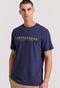FUNKY BUDDHA-Ανδρικό t-shirt FUNKY BUDDHA FBM009-010-04 μπλε