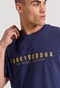 FUNKY BUDDHA-Ανδρικό t-shirt FUNKY BUDDHA FBM009-010-04 μπλε